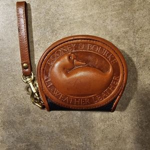 Vintage RARE Large Duck Seal Dooney & Bourke Zip Coin Purse